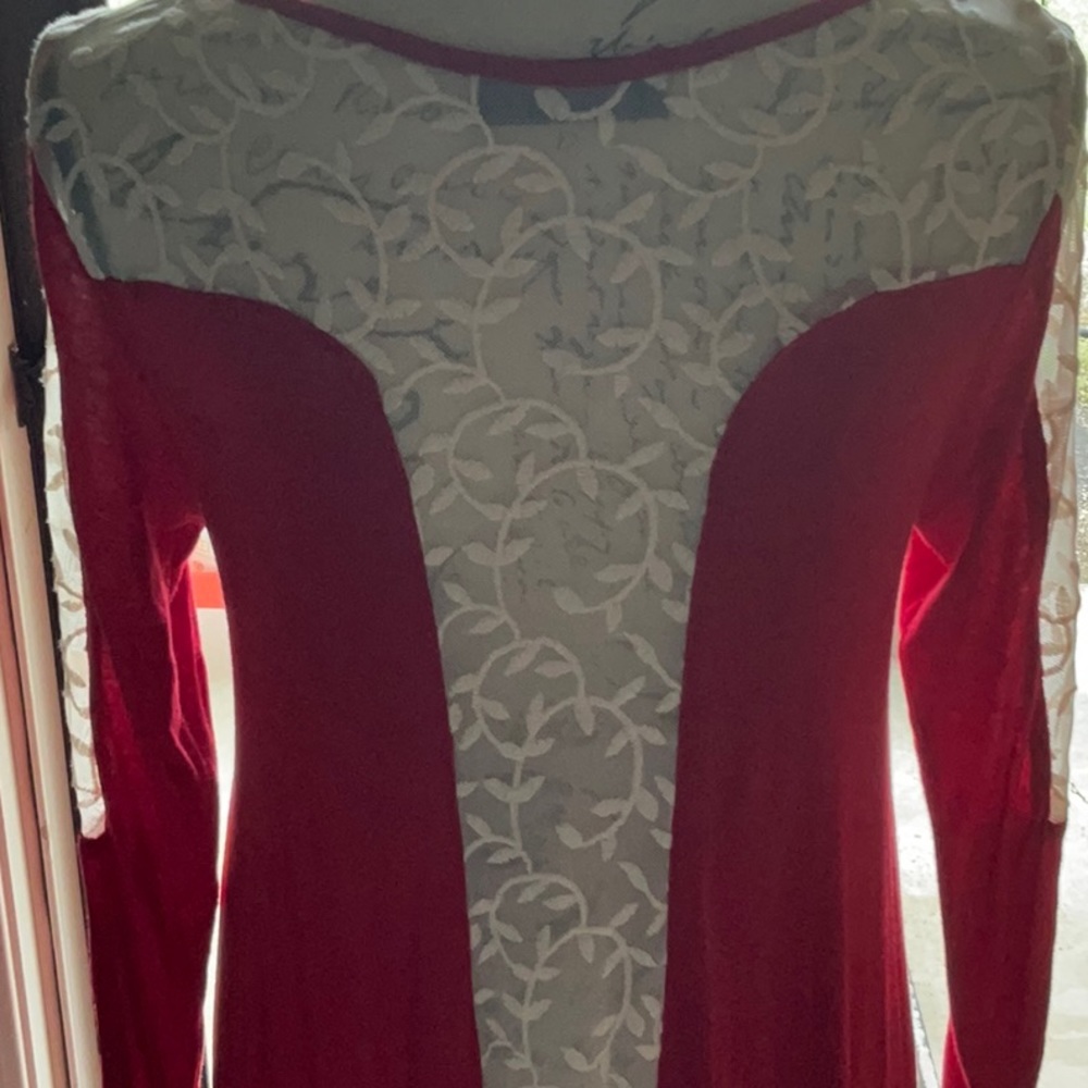 Red high lo dress or tunic. - Picture 4 of 8